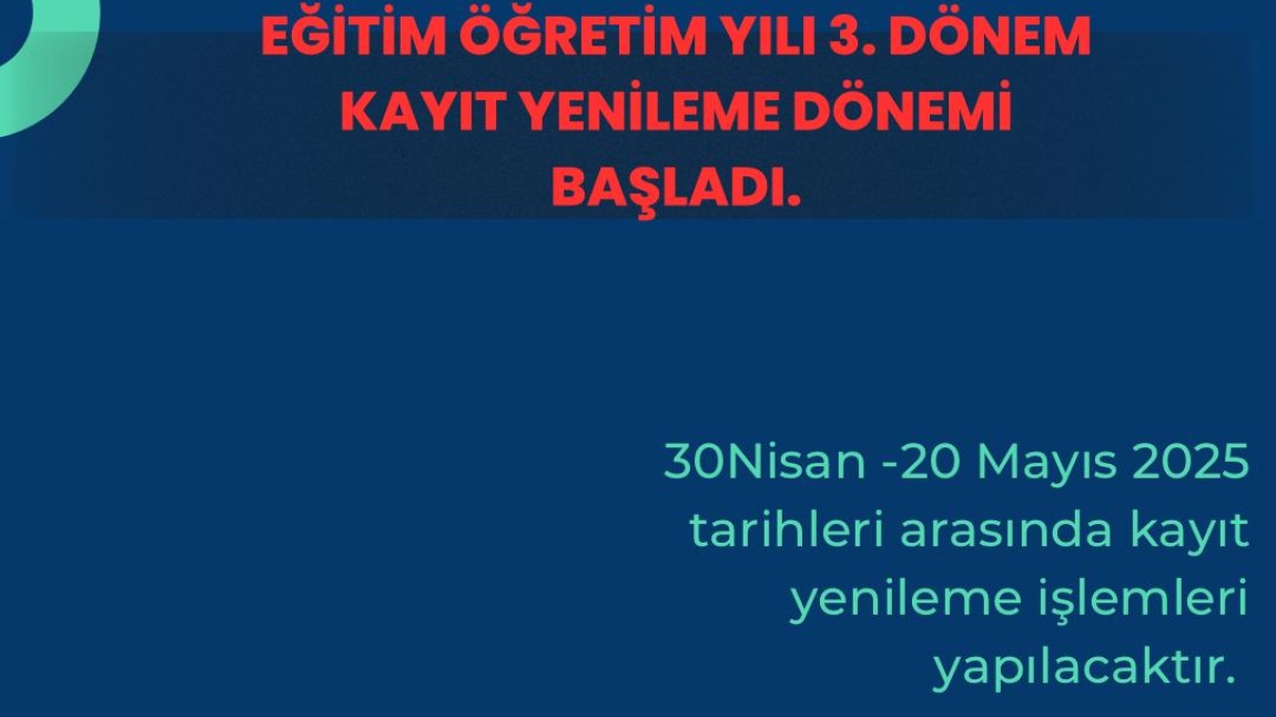 AÇIK ORTAOKUL  İLK KAYIT VE KAYIT YENİLEME İŞLEMELERİ DUYURUSU
